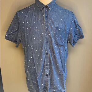 American Rag Blue Casual Button Down Shirt (sz XL)